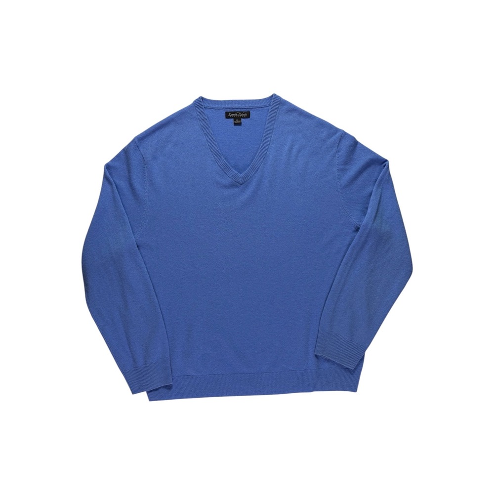 Kenneth Roberts Platinum Sweater Mens XXL 100% Cashmere V-Neck Luxury Preppy